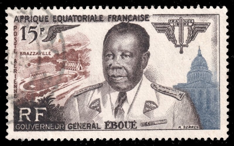 French Equatorial Africa #C42  Used - Gov. Gen. Felix Eboue (1955)