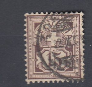 J30032, 1882-89 switzerland used #76b helvetia