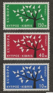 Cyprus 219-221 Set MNH