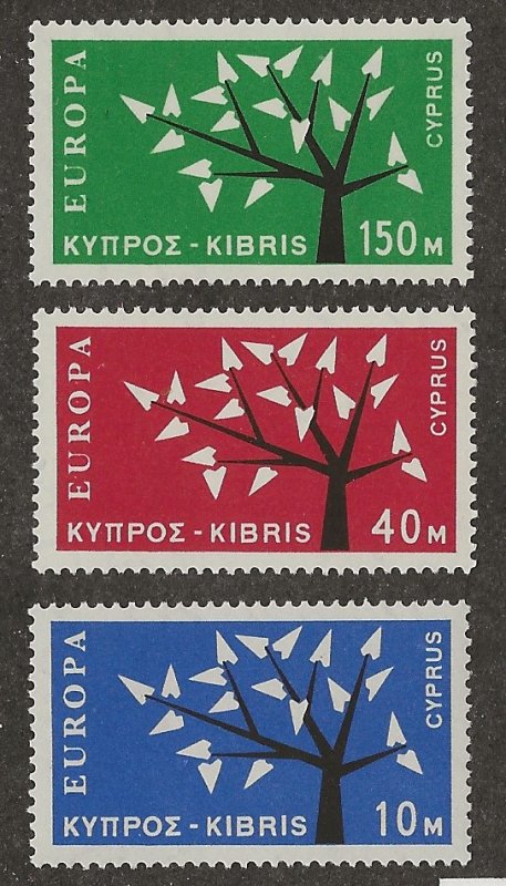 Cyprus 219-221 Set MNH