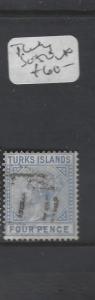 TURKS  ISLANDS (P3009B)  QV 4D  SG 50  VFU 