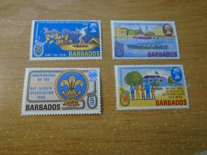 Barbados  #  323-26  MNH Scouting