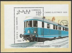 Western Sahara R.A.S.D. MNH Souvenir Sheet Electric Train