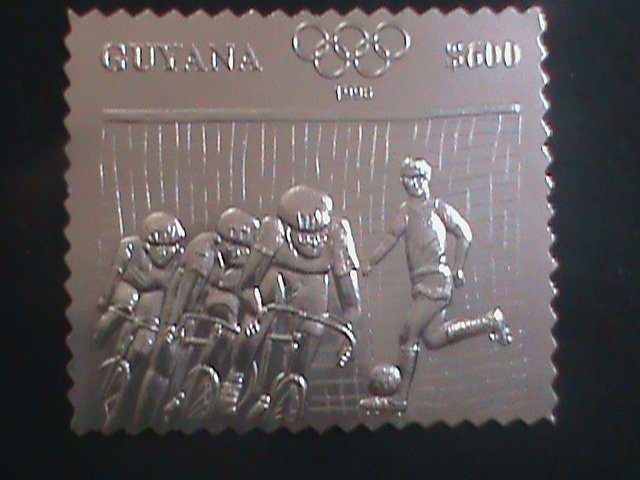 ​GUYANA-1996-SILVER REPLICA-SUMMER OLYMPIC GAMES MNH STAMP- VF- VERY LIMITED