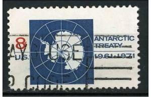 US 1971 - Scott 1431 used - 8c, Antartic Treaty 