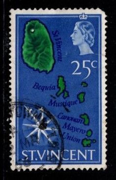 St. Vincent - #236 Map of St. Vincent - Used | Caribbean - St. Vincent ...