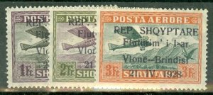 PS: Albania C15-21 mint (C17 no gum) CV $190.75; scan shows only a few