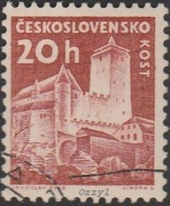 Czechoslovakia #972 1960 20h Brown Orange Kost Castle USED-VF-H.