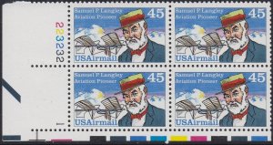 C118 Samuel Langley Plate Block MNH