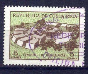 Costa Rica Timbre de Archivos 5 Colones Used