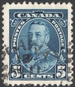 Canada SC#221 5¢ King George V Single (1935) Used