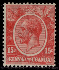 KENYA and UGANDA GV SG82, 15c rose-carmine, M MINT.