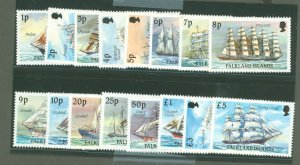 Falkland Islands #485-500  Single (Complete Set)