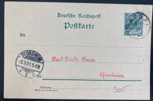 1901 Matupi German New Guinea Stationery Postcard Cover To Pforzheim