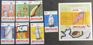 ANTIGUA # 423-430--MINT NEVER/HINGED--COMPLETE SET & SOUVENIR SHEET--1976