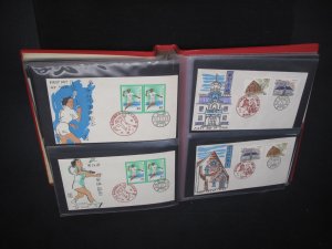 1955-1956 Japan Woodblock FDC Collection 100+