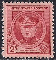 880 2 cent Composers John Phillip Sousa mint OG NH XF