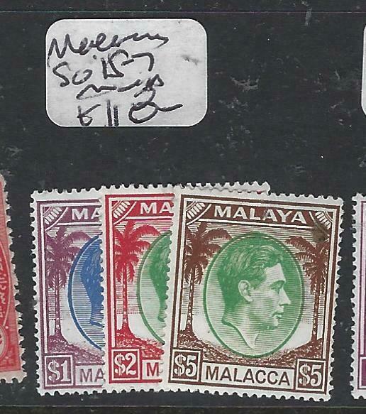 MALAYA MALACCA  (P1704B)  KGVI  $1-$5  SG 15-7   MNH  BACK SCAN ADDED