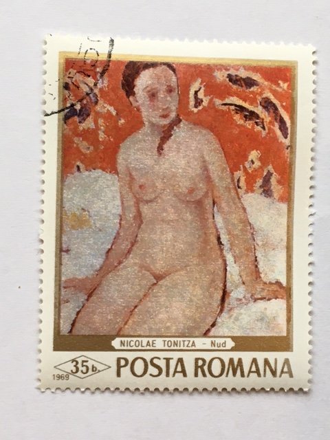 Romania–1969–Single “Art/Nude” stamp–SC# 2090 - CTO