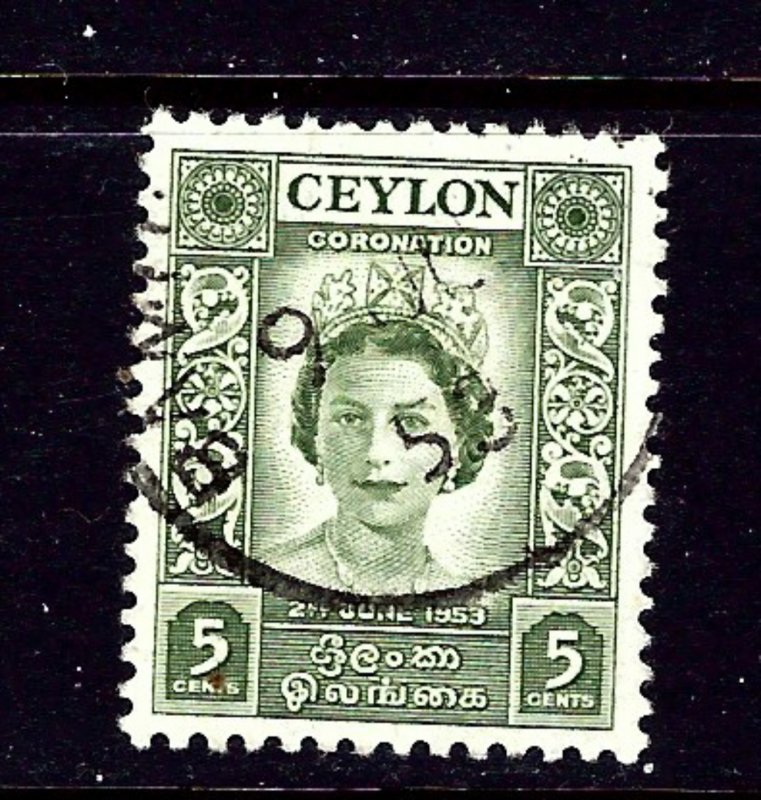 Ceylon 317 Used 1953 issue