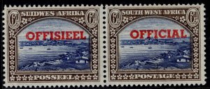 SOUTH WEST AFRICA QEII SG O32, 6d blue & brown, NH MINT.