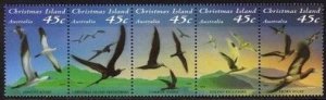 Christmas 349,349f, MNH. Mi 379-383,Bl.7. 1993. Booby, Frigate-bird, Nuddy,Bosun