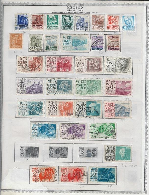 Mexico '39//'61. On collector mounted album pages [m/u]
