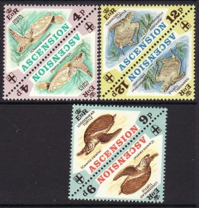 1973 Ascension Turtles complete set in pairs MNH Sc# 170 / 172  CV: $20.50