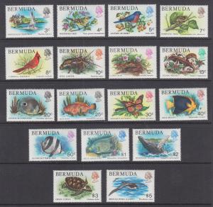 Bermuda Sc 363-379 MNH. 1978-1979 QEII definitives, complete & VF