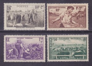 France France B104-07 MNH 1940 Types of Crop and Animal Farming Set VF