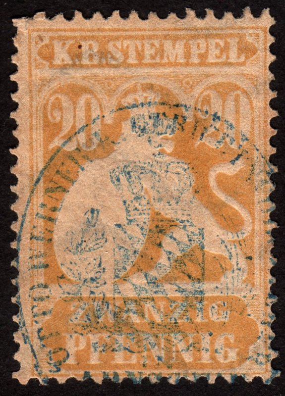 1876, Germany, Bavaria, 20pfg, Used Local stamp