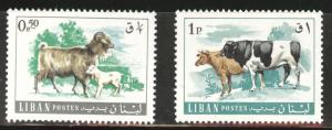 LEBANON Scott 453-453 Mint No Gum 1968 short set