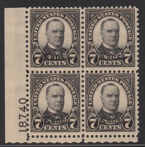 #665 F-VF NH Plate Block