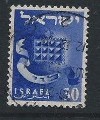 Israel  Scott # 107  used  single