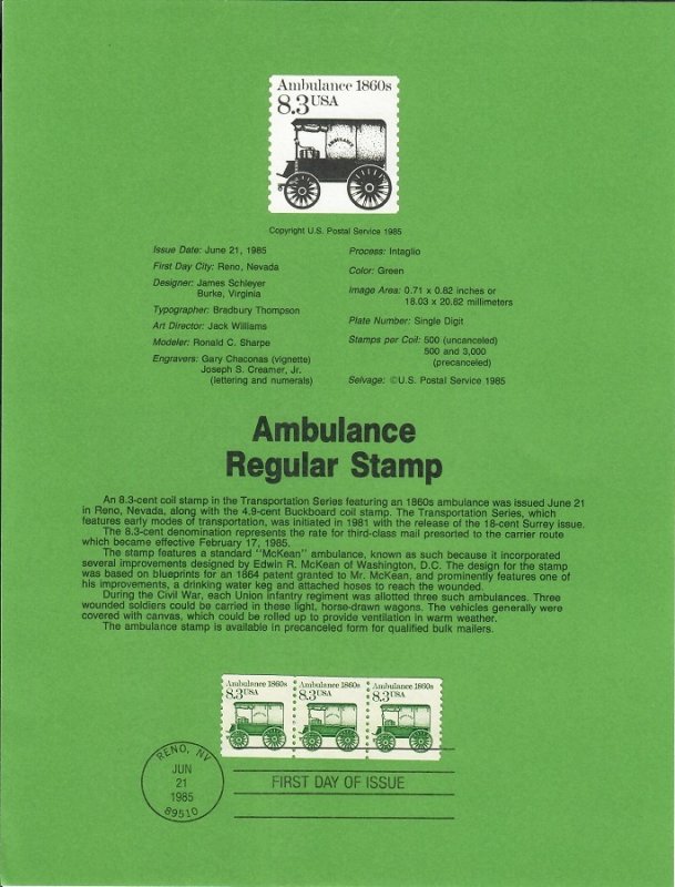 US SP680 Ambulance Souvenir Page #2128