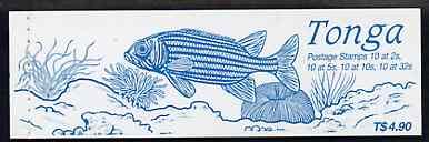 Booklet - Tonga 1990 Marine Life 4$90 booklet (SG SB3d) f...