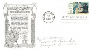1966 FDC - Honoring Mary Cassatt - Aristocrat Cachet - F25011