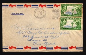 Jamaica 1947 Cover to NY - Z17674