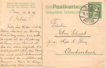 Switzerland, Government Postal Card