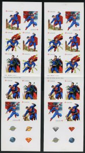 Canada 2683a set of 5 Booklet covers MNH Superman, Cartoons