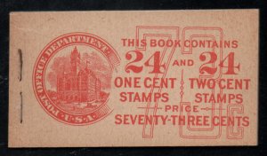 USA #498e, 552c BK57 COMPLETE COMBO BOOK, VF NH, post office fresh,  SUPER NI...