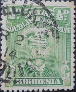 Rhodesia Admiral ½d with Selukwe Month Day (SC) postmark