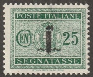 Italy, Stamp, Scott#J4,  mint, hinged,  Postage Due,  I.S.R., 25