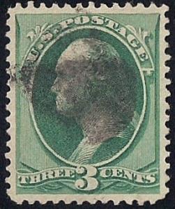 184 3 cents Washington, Stamp used EGARDED XF-SUPERB 96 XXF