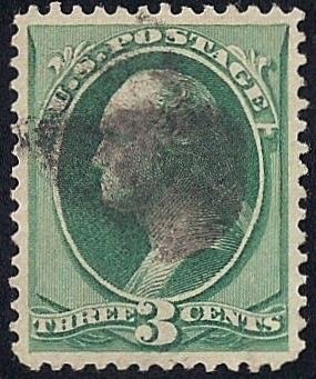 184 3 cents Washington, Stamp used EGARDED XF-SUPERB 96 XXF