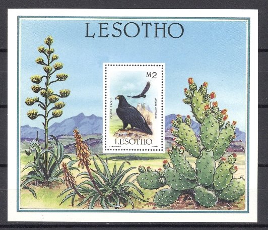 LESOTHO BIRDS #520... SOUV. SHEET...MNH...$10.00