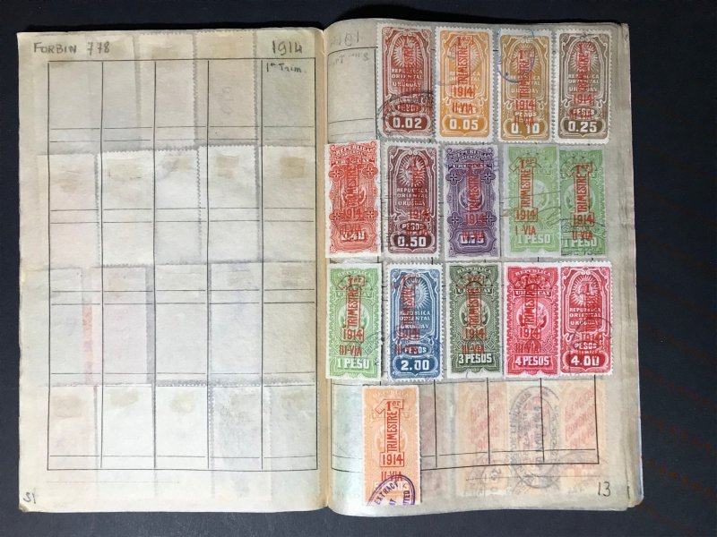 Uruguay Revenue Stamps Mint/Used 1896-1911 (1400 Stamps)