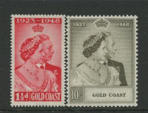 Gold Coast - Scott 142-143-Silver Wedding Issue -1948 -MNH-Set of 2 Stamps