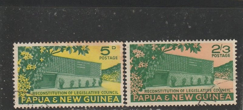 Papua New Guinea  Scott#  148-149  Used  (1961 Legislative Council Reconstruct)