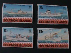 SOLOMON ISLANDS-1980-SC#421-4 STEEL FISHERY TRANING SHIPS MNH VERY FINE